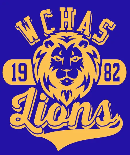[WCHAS-TEE-PUFF-HDN-AS] Lions Puff Print T-Shirt (Heather Dark Navy, Small)